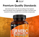 Turmeric Tablets 2600Mg With Black Pepper & Ginger - 95% Curcumin Extract 180 And (3 Month) High Strength Active Supplements Not Capsules,By New Leaf