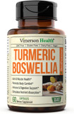 Turmeric Curcumin Supplement With Boswellia Serrata Extract, Organic Turmeric, Ginger And Black Pepper. Joint Support Supplement - High Absorption Tumeric 95% Curcuminoids. Digestive & Immune Support