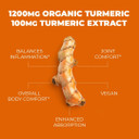 Turmeric Curcumin & Black Pepper Extract. High Absorption Joint Support Supplement With Bioperine. 95% Curcuminoids. Antioxidant Turmeric Supplement For Inflammation Balance & Immune Support. 1200Mg