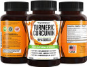 Turmeric Curcumin With Bioperine Black Pepper & 95% Curcuminoids, 1965Mg, Maximum Absorption For Joint Support, Non-Gmo Turmeric Capsules, Made In Usa - 90 Veg Caps