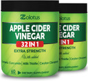 Zolotus (2 Packs) 60 Capsules 15000Mg Apple Cider Vinegar Capsules 32 In 1, With Turmeric, Cinnamon, Milk Thistle, Berberine, Elderberry, Quercetin, Best Supplement For Keto, Digestion, Immune