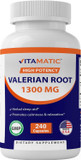 Vitamatic Valerian Root 1300 Mg 240 Capsules - 4X Concentrated Extract