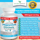Magnesium Glycinate 400 Mg - 200 Tablets - High Absorption, Non Buffered Bisglycinate Mag Supplement For Sleep, Leg Cramps, Heart, Ease Muscles, Calm Headaches For Women And Men, Non Powder Capsules