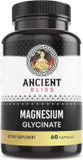Ancient Bliss Magnesium Glycinate For Muscles & Nerves, Digestive & Immune Support Supplement, Magnesium Supplement For Women & Men (60 Capsules)