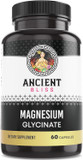 Ancient Bliss Magnesium Glycinate For Muscles & Nerves, Digestive & Immune Support Supplement, Magnesium Supplement For Women & Men (60 Capsules)