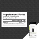 Nutrabio Potassium Complex, Potassium Supplement For Healthy Heart, Bones, Muscles & Digestion, 99Mg - 120 Vegetable Capsules