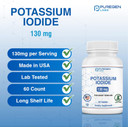 Potassium Iodide Tablets 130 Mg Exp 07/2025, Kosher Iodine Tablets, Thyroid Support  3 Pack | 180 Tablets Total