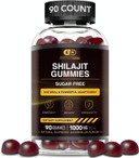 Shilajit Gummies 1000Mg Sugar Free - Pure Himalayan Shilajit Supplement For Men & Women - High In Trace Minerals & Fulvic Acid - Energy, Brain, Immunity - Natural Berry Flavor (90Ct)