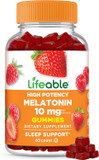 Lifeable Melatonin 10Mg  Great Tasting Natural Flavor Gummy Supplement  Gluten Free Vegetarian Gmo-Free Chewable  For Help Falling Asleep And Staying Asleep  For Adults, Man, Women  60 Gummies