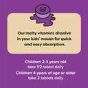 Renzo'S Picky Eater Kids Multivitamin With Iron - Dissolving Kids Vitamins With Vitamin D3 & K2 And More - 60 Sugar-Free Melty Tabs, Cherry Cherry Moã¢Â Cherry Flavored