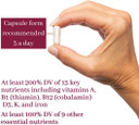 Bariatric Advantage Ultra Multi With Iron, High Potency Daily Multivitamin For Bariatric Surgery Patients With 22 Essential Vitamins And Nutrients - 90 Capsules, 30 Servings