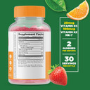 Lifeable Vitamin D3 + K2 - Great Tasting Natural Flavor Gummy Supplement Vitamins - Gluten Free Vegetarian And Non-Gmo Chewable - For Strong And Healthy Bones - 60 Gummies (Adults)