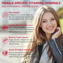 Sugar-Free Methylated Multivitamin For Women Gummies W/Algae Calcium, Vitamin A, C, D3, E, K, B12, Iron, Folate, Biotin, Inositol - Multi Vitamins & Minerals For Skin, Hair, Energy, Immune, Bone Vegan