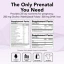Theralogix Theranatal Complete Prenatal Vitamin Supplement - 91-Day Supply - With Dha, Vitamin D3, Folate, Iodine, Choline, Iron, Vitamin B6 & More - Nsf Certified - 182 Tablets & 91 Softgels