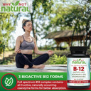 Why Not Natural Vitamin B12 5000 Mcg Supplement With Methylcobalamin, Adenosylcobalamin And Hydroxy B12 Complex With Methylfolate 1000 Mcg, L-5-Mthf, Made With Organic Spirulina
