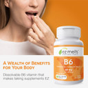 Ez Melts Dissolvable Vitamin B6 50 Mg, Sugar-Free, 1-Month Supply