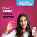 Collagen And Biotin 10000Mcg Gummies, Vegan, Gmo-Free, Gluten Free, Natural Raspberry Flavor Gummy Vitamins, For Hair Growth, Hair Skin And Nails Dietary Supplement, 90 Gummies