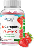 Vitamin B Complex Gummies, Vegan, Gmo-Free Gluten Free, Great Taste Natural Strawberry Flavor Gummy Vitamins, With 6 B Vitamins, Energy Support Dietary Supplement, For Adults 90 Gummies
