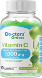 Vitamin C 1000Mg Gummies, Maximum Strength, Vegan, Gmo-Free Gluten Free, Great Taste Natural Sour Apple Flavor Gummy Vitamins, Immune Support Dietary Supplement, For Adults, 90 Gummies