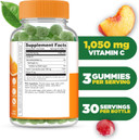 Lifeable Vitamin C - Great Tasting Natural Flavor Gummy Supplement - Vegetarian Gmo-Free Chewable Vitamins - For Immune Support - 90 Gummies (1050 Mg)