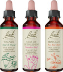 Bach Original Flower Remedies 3-Pack, "Adapt To Change"- Walnut, Mimulus, Star Of Bethlehem, Homeopathic Flower Essences, Vegan, 20Ml Dropper X3, Empty Mixing Bottle X1