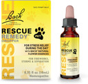Bach Rescue Remedy Pet Dropper 20Ml, Natural Stress Relief, Calming For Dogs, Cats, & Other Pets, Homeopathic Flower Essence, Thunder, Fireworks & Travel, Separation, Sedative-Free