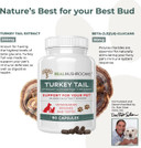 Turkey Tail Pet Support - Dog Multivitamins And Supplements For Immune Support, Gut Health & Wellness - Grain-Free, Gluten-Free, Vet-Approved Dog Supplement (90Ct)