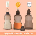 Haakaa Squeeze & Feed Attachment Set - Variable Flow Baby Bottle Nipple Compatible With Silicone Breastmilk Storage Bag,Yummy Pouch,Squeezable On-The-Go Feeding Pouch -1Pk