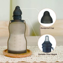 Haakaa Squeeze & Feed Attachment Set - Variable Flow Baby Bottle Nipple Compatible With Silicone Breastmilk Storage Bag,Yummy Pouch,Squeezable On-The-Go Feeding Pouch -1Pk
