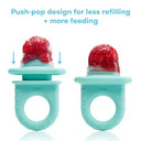 Frida Baby Push Pop Feeder | Fresh + Frozen Food Silicone Feeder For Babies, Safely Introduce New Foods, Dishwasher Safe
