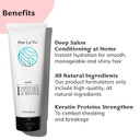 Hair La Vie Hair Mask & Deep Conditioner With Coconut Oil, Argan Oil & Keratin For Curly, Straight, Dry Or Heat Damaged