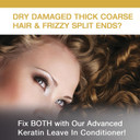 Vitamins Leave In Conditioner Cream - Indulgent Anti Frizz Conditioning For Curly Hair - Curl Defining Styling Detangler For Thick Coarse Natural Dry Damaged Hair (Keratin)