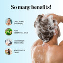 Sulfate Free Hard Water Shampoo And Conditioner - Hard Water Hair Treatments Of Product And Minerals With Five Mint Essential Oils For Replenishing Hydration And Hair Shine - Paraben & Cruelty Free