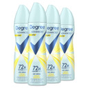 Degree Advanced Antiperspirant Deodorant Dry Spray 72-Hour Sweat And Odor Protection Fresh Energy Deodorant Spray For Women With Motionsense Technology 3.8 Oz, Pack Of 4 , Blue