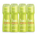 Ban Fresh Cotton 24-Hour Invisible Antiperspirant, 3.5Oz Roll-On Deodorant For Women And Men, Underarm Wetness Protection, With Odor-Fighting Ingredients (4 Pack)