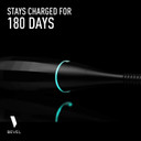 Bevel Beard Trimmer For Men - Black Edition Cordless Trimmer, 8 Hour Rechargeable Battery Life, Tool Free Adjustable Zero Gapped Blade, Barber Supplies, Mustache Trimmer