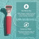 Clio Palmperfect Women'S Electric Shaver And Bikini Trimmer - Versatile Cordless Wet Dry Shaver, Close, Gentle Shave Without Irritation Or Discomfort, Perfect For Legs, Underarms, And Bikini Trimming