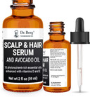 Dr Berg'S (All In One) Hair Growth Serum W/Jojoba Oil & Castor Oil For Fuller Thicker Hair | Contains 13 Plant-Based All Natural Hair Growth Oils | Added Vitamin E & D For Enhancement | 2 Fl Oz