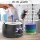 Tress Wellness Wax Warmer Silicone Liner - Easy To Clean Silicone Wax Warmer Bowls With 2X Silicone Spatulas Compatible With 16Oz Electric Waxing Kit