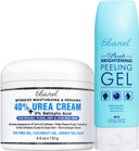 Ebanel Bundle Of 40% Urea Cream 4.6 Oz, And Exfoliating Face Scrub Peeling Gel 4.12 Oz