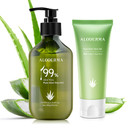 All Purpose Pure Aloe Vera Gels Set - 2 Pieces - 300G Aloe Vera Gel And 114G Aloe Vera Gel