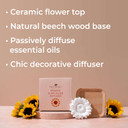 Plant Therapy Passive Sunflower Aromatherapy Diffuser - A Chic And Natural Home, Office, And Travel Essential Oil Diffuser