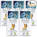 Aloe Cadabra Flavored Personal Lubricant Moisturizer Organic Passion Lube For Women, Men & Couples, Butter Rum 2.5 Ounce (Pack Of 5)