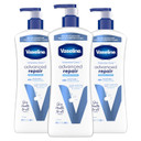 Vaseline Intensive Care Body Lotion Advanced Repair Unscented 4 Ct For Dry Skin With Ultra-Hydrating Lipids And Vaseline Jelly 20.3 Oz