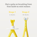 Frida Baby Grow-With-Me Training Toothbrush Set, Battery Powered | Infant To Toddler Toothbrush Oral Care For Sensitive Gums, Yellow, White Frida Baby Grow-With-Me Training Toothbrush Set, Battery Powered | Infant To Toddler Toothbrush Oral Care For Sensitive Gums, Yellow, White