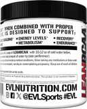 Evlution Stimulant Free Lean Bcaa Powder Nutrition Bcaas Amino Acids Powder With Cla Carnitine And 2:1:1 Branched Chain Amino Acids Supports Muscle Recovery Fat Burn And Metabolism - Fruit Punch