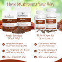 Real Mushrooms Ergothioneine (60Ct) And Reishi Organic Powder (45 Servings) Bundle With Shiitake And Oyster Mushroom Extracts - Longevity And Relaxation -Vegan, Gluten Free, Non-Gmo