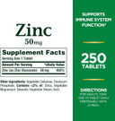 Nature'S Bounty Zinc 50Mg, Immune Support & Antioxidant Supplement, Promotes Skin Health 250 Caplets