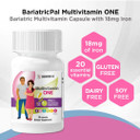 Bariatricpal 30-Day Bariatric Vitamin Bundle Multivitamin One 1 Per Day! Capsule With 18Mg Iron Easy Swallow Calcium Citrate (600Mg) And D3 Coated Tablets