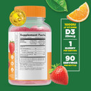 Lifeable Vitamin D For Kids 1000 Iu - Great Tasting Natural Flavor Gummy Supplement - Gluten Free Vegetarian Gmo Free Chewable - For Strong Healthy Bones And Immune Support - For Children 90 Gummies